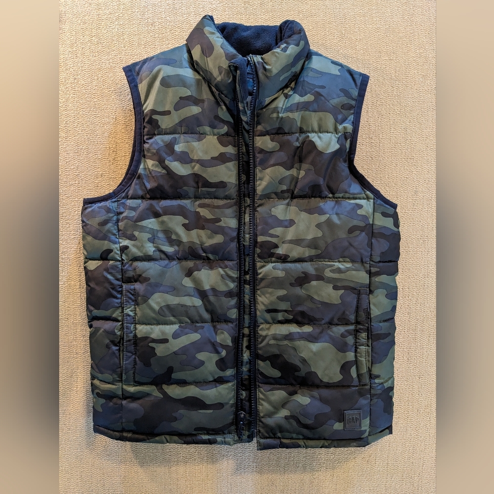 Boys Gap Camo Puffy Vest